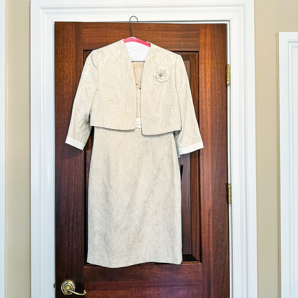 Tahari Ivory Dress with Jacket